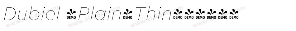 Dubiel (Plain)Thin字体转换